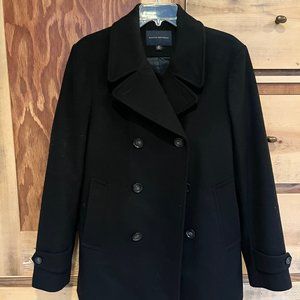 BANANA REPUBLIC Men's Wool Black Peacoat M